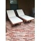 Safavieh Outdoor Living Newport Brown/ Beige Cart-Wheel Adjustable Chaise Lounge Chair - 27.6" x 78.7" x 14.2"